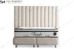 Lit Coffre Athena - Velours Blanc Cassé – Image 4