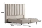 Lit Coffre Athena - Velours Blanc Cassé – Image 5