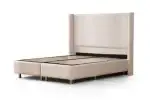 Lit Coffre Coco - Velours Blanc Cassé
