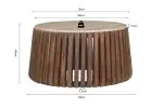 Table Basse Luuk 70cm Bois de Manguier et Travertin – Image 2