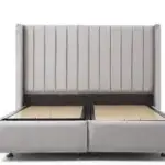 Lit Coffre Tokyo - Velours Gris