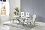 TABLE TROPHEE MARBRE ARGENT