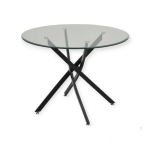 TABLE OLIVIA RONDE 1m PIED NOIR – Image 3