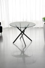 TABLE OLIVIA RONDE 1m PIED NOIR – Image 5