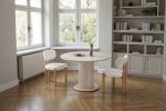 TABLE A MANGER AXEL TRAVERTIN RONDE 1M20 – Image 5