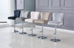 TABOURET DE BAR GABRIELLE CHROME GRIS – Image 6