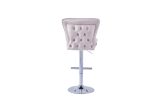 TABOURET DE BAR GABRIELLE CHROME BEIGE – Image 4